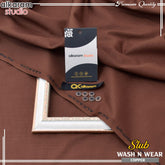 Al-Karam Men's Unstitched Slub Wash And Wear-COPPER